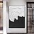 cheap Landscape Paintings-Black textured oil painting handmade wall art Black and white Abstract art Bpainting Black and white Painting Black and white 3D textured wall art ready to hang or canvas