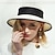 cheap Party Hats-Hats Fiber Bucket Hat Straw Hat Sun Hat Wedding Casual Elegant Wedding With Bowknot Splicing Headpiece Headwear