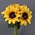 ieftine Flori Artificiale &amp; Vase-simulați 6 mănunchiuri de floarea soarelui pentru nunți ținând flori pentru nunți și decorați flori pe masa de nuntă
