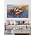 baratos Pinturas de Animais-pintura a óleo colorida de peixe koi em tela pintada à mão original pintura de paisagem marinha abstrata paisagem natural decoração de sala de estar arte de parede