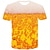 preiswerte T-Shirts für Herren mit 3D-Druck-Herren Unisex T Shirt Tee Graphic Blase Bier Rundhalsausschnitt A B C D Gelb 3D-Druck Täglich Wochenende Kurzarm Bedruckt Bekleidung Strassenmode Basic