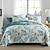 cheap Bedspreads, Coverlets &amp; Sets-100% Cotton Floral Printed Quilt Set,King Queen Size Bedspread Coverlet Set  for All Season, Lightweight Oversized  Bedding Set
