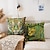 abordables style animalier-motif tigrou vert 1pc housses de coussin plusieurs tailles oreillers décoratifs extérieurs côtiers étuis de coussin en velours doux pour canapé canapé-lit décoration de la maison