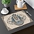 billiga Placemats &amp; Coasters &amp; Trivets-1 st hamasa hand ramadan mönster bordstablett bordsmatta 12x18 tums bordsmattor för festkök matsal dekoration