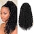 cheap Ponytails-Ponytail ExtensionCurly Drawstring Ponytail Extension for Black Women Synthetic Clip in Ponytail Extension Black Long Curly Wavy 20 Inch Fake Ponytail Hairpieces for Daily Use
