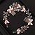 baratos Acessórios de penteados-1pc romântico strass bandana elegante flor em forma de folha faixa de cabelo com pente acessórios de cabelo de casamento nupcial