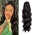 זול קוקו-הארכת שיער קוקו 20 אינץ&#039; שרוך שרוך שיער ארוך גלי תוספות שיער קוקו מזויפים חלקי שיער עמידים בחום לנשים