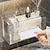 זול גאדג&#039;טים לאמבט-קופסת טישו תלויה שקופה קלה דוגמת קרחון יוקרתית צמודת קיר למטבח, חדר אמבטיה, שירותים, אידיאלית לאחסון מגבות פנים