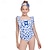 tanie Stroje kąpielowe-Strój kąpielowy dla malucha dla dzieci dziewczynek letni jednoczęściowy jednoczęściowy strój kąpielowy z nadrukiem w kokardkę