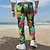 Недорогие мужские классические брюки с 3D-принтом-Гавайские мужские курортные классические брюки с 3D-принтом для отдыха в ананасе, прямые брюки из полиэстера с плоской передней частью и средней талией, брюки для отдыха на открытом воздухе,