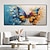 halpa Eläintaulut-käsinmaalattu värikäs lentävä perhonen kodin sisustusmaalaus käsintehty eläin perhonen maalaus värikäs seinäkoristelu abstrakti taide impressionistinen taide ilman kehystä