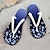 olcso Grafikus nyomtatott cipő-Női Papucsok Nyomtatási cipők Flip-flop Strandpapucs Napi Vakáció Utazás Virágos Színátmenet színe Lapos Szabadság Divat Alkalmi Poliészter Sárga Rózsaszín Kék