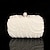 رخيصةأون حقائب اليد وحقائب السهرة-نسائي القابض حقيبة مساء PVC سبيكة مناسب للحفلات مناسب للعطلات لون الصلبة أسود أبيض كريستال