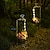 Недорогие Подсветки дорожки и фонарики-Солнечный светильник для крана, капающая вода, уличный пейзажный светильник, украшение сада, железный цветочный горшок, садовый светильник
