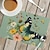 cheap Placemats &amp; Coasters &amp; Trivets-1PC Floral Butterfly Placemat Table Mat 12x18 Inch Table Mats for Party Kitchen Dining Decoration