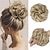 cheap Chignons-Messy Bun Hair Piece Curly Wavy Large Hair Bun Scrunchies Extensions Light Ash Brown &amp; Bleach Blonde Synthetic Tousled Updo Hairpieces for Women Girls