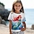 tanie Topy-Dla dziewczynek 3D Syrena T-shirt Koszule Krótki rękaw Druk 3D Lato Aktywny Moda Śłodkie Poliester Dzieci 3-12 lat Półgolf Na zewnątrz Codzienny Regularny