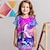 billige Pyjamas-Pige 3D Havfrue Pyjamas Natkjole Kortærmet 3D-udskrivning Sommer Aktiv Mode Sød Stil Polyester Børn 3-12 år Rund hals Hjem Afslappet Indendørs Regulær