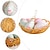 levne Velikonoční dekorace-6ks/set velikonoční závěsné dekorace kreativní tkaný košík s barevnými vejci, ideální pro velikonoční dekorace a aranžérské scény