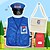 cheap Kids&#039; Costumes-Boys Girls&#039; Postman Cosplay Costume Outfits For Masquerade Cosplay Kid&#039;s Vest Hat