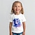 voordelige Tops-Meisjes 3D Eenhoorn T-shirts Korte mouw 3D-print Zomer Actief Modieus Schattig Polyester Kinderen 3-12 jaar Ronde hals Buiten Casual Dagelijks Normale pasvorm