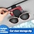 baratos Acessórios de interior para automóveis-Acessórios para carro porta-óculos de sol porta-óculos organizador de clipe de armazenamento porta-óculos cartão coleção de contas
