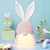 tanie Nocne światła dla dzieci i dzieci-wielkanoc świecący króliczek rudolf pluszowa lalka bez twarzy rekwizyty do dekoracji świątecznych ozdoby karłowate
