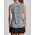 cheap Designer Collection-Women&#039;s Golf Polo Shirt Black Sleeveless Top Floral Ladies Golf Attire Clothes Outfits Wear Apparel