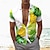 billige Hawaii-skjorte til mænd-Ananas Tropisk Ferie Hawaiiansk Herre Skjorte udendørs Hawaiiansk Ferie Sommer Alle årstider Aftæpning Kortærmet Blå Mørkegrøn Orange S M L Skjorte