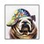 preiswerte Tiergemälde-Künstlerdesign, lustiger Hund mit buntem Hut, Ölgemälde auf Leinwand, handgemaltes, modernes Kunst-Ölgemälde mit lustigem Hund