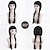 tanie Peruki kostiumowe-kobiety dziewczęta długie czarne warkocze peruka z grzywką długie proste warkocze peruka dla kostium dla dorosłych halloween peruka z naszyjnikiem i czapka z peruką