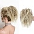 billige Chignons (nakkeknude)-rodet knolde-hårstykke syntetisk pjusket opsat hårboller hårstykke kort hestehale imiteret hår scrunchie-forlængelse med elastisk gummibånd falske hårboller til kvinder