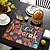olcso Placemats és alátétek és trivák-1db színes ramadan eid mubarak mintás teríték asztali szőnyeg 12x18 hüvelykes asztali szőnyeg a partikonyha étkező dekorációjához