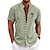 billige Hawaii-skjorte til mænd-Herre Skjorte Kokos palme Grafiske tryk Høj krave Grøn 1# Grøn 2# Dusty Blue Grøn udendørs Gade Kortærmet Trykt mønster Tøj Mode Gade Designer Afslappet