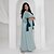 voordelige Arabische moslim-Dames Jurken Abaya Kaftan-jurk Dubai Islamitisch Arabisch Arabisch Moslim Ramadan Volwassenen Kleding