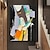 abordables Pinturas abstractas-Pintura al óleo hecha a mano, lienzo, decoración de arte de la pared, moderno, abstracto, grueso, bloque de color al óleo para decoración del hogar, pintura enrollada sin marco y sin estirar