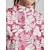 お買い得  デザイナーコレクション-女性用 ポロシャツ ピンク 長袖 トップス フラワー レディース ゴルフウェア ウェア アウトフィット ウェア アパレル