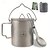 baratos Grills &amp; Outdoor Cooking-Caneca de titânio puro para acampamento, copo de acampamento com tampa, pote de titânio com garfo e bolsa portátil