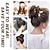 cheap Chignons-1PC Messy Bun Hair Piece Messy Hair Bun Scrunchies for Women Wavy Curly Chignon Ponytail Hair Extensions Synthetic Thick Tousled Updo Bun
