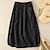 cheap Cotton Linen Skirts-Women&#039;s Skirt A Line Midi High Waist Skirts Pocket Solid Colored Casual Daily Weekend Summer Cotton And Linen Basic Casual Black Army Green Navy Blue Khaki