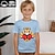 tanie Topy-Dla chłopców 3D Tygrys T-shirt Koszule Krótki rękaw Druk 3D Lato Aktywny Sport Moda 100% bawełna Dzieci 3-12 lat Półgolf Na zewnątrz Codzienny Regularny