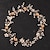 abordables Accessoires de coiffure-Longue fleur de luxe bandeaux de mariée doré argenté fausse perle cristal cheveux vignes à la main accessoires de cheveux de mariage femmes bijoux