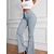 cheap Women&#039;s Pants-Women&#039;s Flared Pants Pants Trousers Polyester High Waist Full Length Blue Spring, Fall, Winter, Summer
