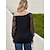 billiga Bastoppar för dam-modekläder för kvinnor casual diagonal långärmad topp dam sexig off shoulder lös t-shirt plus size