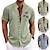 cheap Men&#039;s Hawaiian Shirt-Men&#039;s Shirt Coconut Tree Graphic Prints Stand Collar Green 1# Green 2# Dusty Blue Green Outdoor Street Short Sleeve Print Clothing Apparel Fashion Streetwear Designer Casual