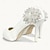 abordables Zapatos de boda-Mujer Tacones Zapatos de boda Fiesta Zapatos de novia Flor de Satén Plataforma Tacón de Aguja Punta abierta Elegante Satén Mocasín Blanco
