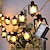 olcso LED szalagfények-napelemes kültéri retro petróleum palack lámpa led vízálló zsinór fekete lámpás 5m 20 led 6,5 m 30 led kültéri kemping sátor esküvői eid mubarak dekoráció