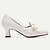 cheap Women&#039;s  Vintage Shoes-Women&#039;s Heels Pumps Ladies Shoes Valentines Gifts Handmade Shoes Vintage Shoes Party Outdoor Valentine&#039;s Day Bowknot Kitten Heel Round Toe Elegant Vintage Leather Loafer White