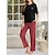 cheap Women&#039;s Sleepwear-Women&#039;s Pajamas Sets Heart Grid / Plaid Fashion Comfort Home Daily Bed Polyester Breathable Crew Neck Short Sleeve T shirt Tee Pant Elastic Waist Summer Spring Black Red