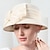 tanie Kapelusze na przyjęcia-kapelusze kapelusz typu Bucket kapelusz słomkowy kapelusz przeciwsłoneczny ślub podwieczorek elegancki ślub z nakryciem głowy w kształcie kokardy nakrycie głowy